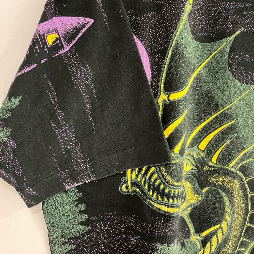 Vintage AOP Dragon Single Stitch T-shirt - Picture 4 of 4